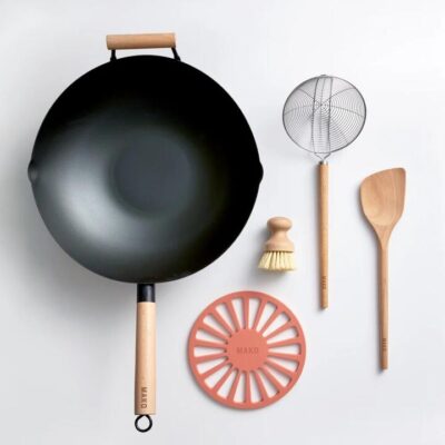MAKO Black Steel 14 Wok Kit