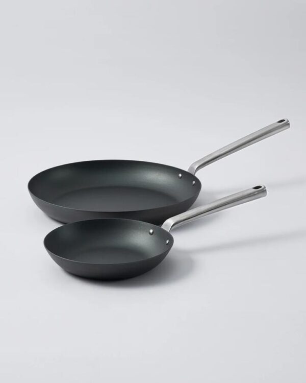 MAKO Black Steel 20cm & 31cm Frying Pan Set
