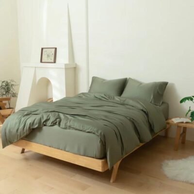 Bamboo Quilt Cover - Moss, King