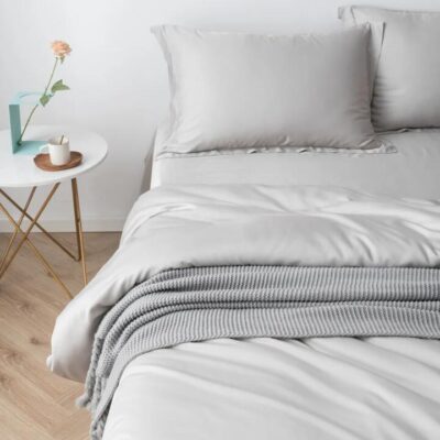 Bamboo Quilt Cover - Silver, Single