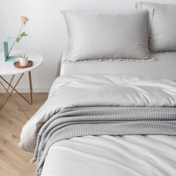 Bamboo Quilt Cover - Silver, Single