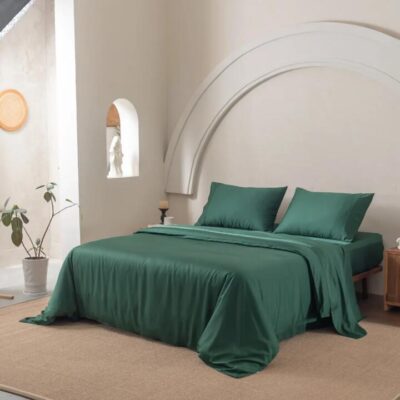 Bamboo Quilt Cover - Evergreen, Double
