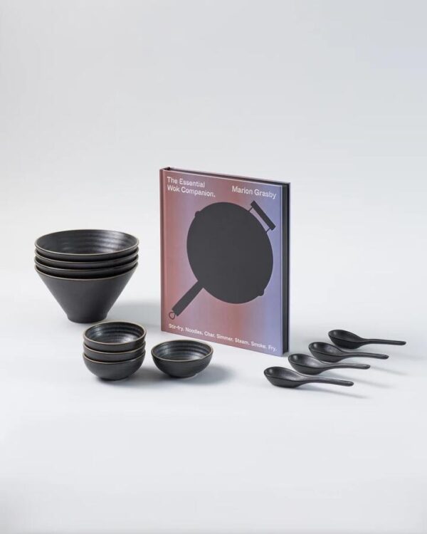 Wok Companion Cookbook & Noodle Bowl Set