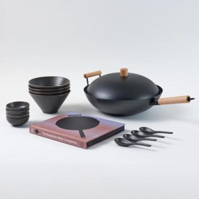 The Essential Wok and Accessories Set - Charcoal