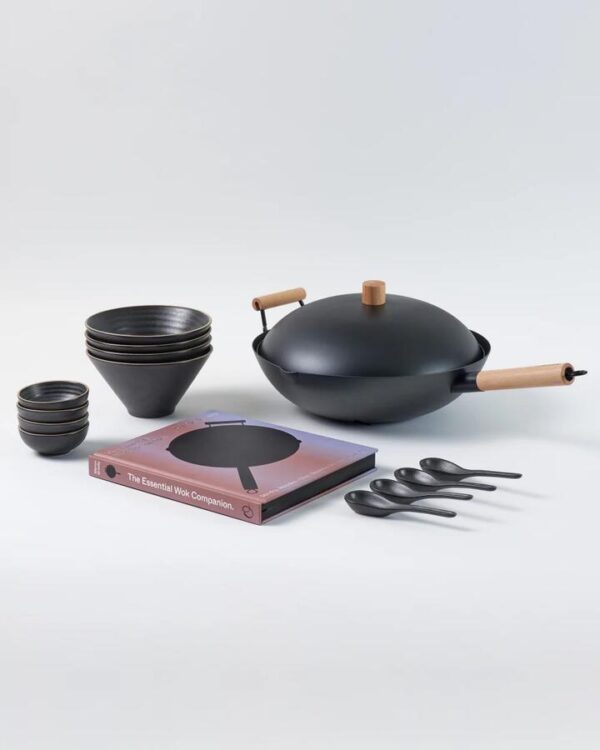 The Essential Wok and Accessories Set - Charcoal