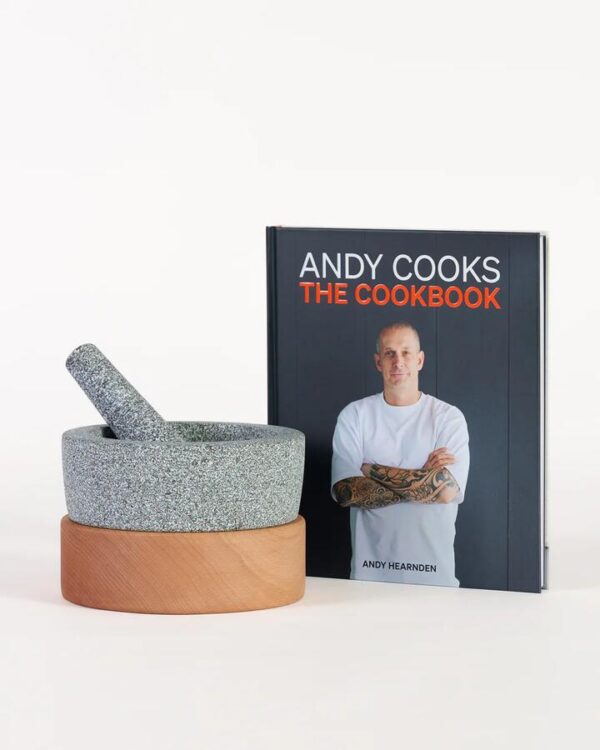 ANDY COOKS : THE COOKBOOK & Mortar and Pestle