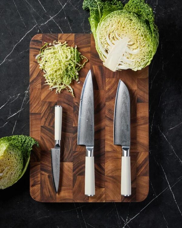 MAKO Japanese Steel Knife Set Cream