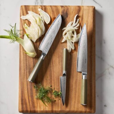 MAKO Japanese Steel Knife Set Olive Green