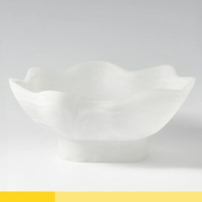 Maya Resin Footed Bowl - Cotton